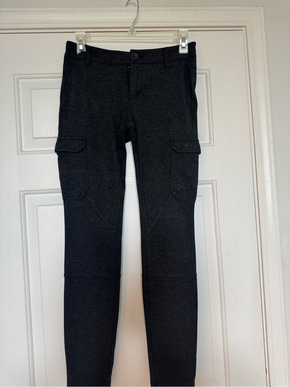 CAbi Black Skinny Cargo Ponte Pants